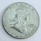 New Listing1957 D Franklin Silver Half Dollar-90%  Silver- Circulated Coin #7760