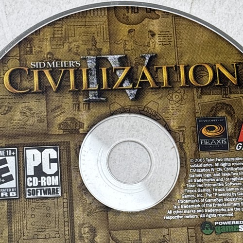 Sid Meiers Civilization IV PC CD-ROM Game 2K Games Missing Disc 1 Set Up Disc - Picture 7 of 8