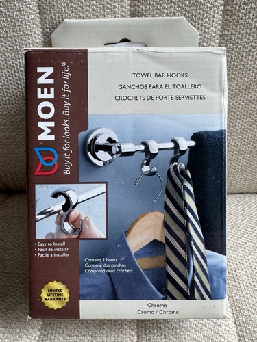 Ganchos Toallero Moen (contiene 2 Ganchos) CROMO NUEVO EN CAJA CON ENVÍO GRATUITO 🔥