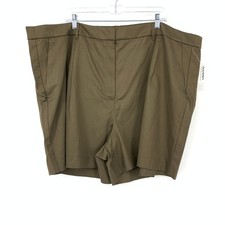 Old Navy Extra High Rise Taylor Shorts Womens Sz 3X Adjustable Waist Olive Green