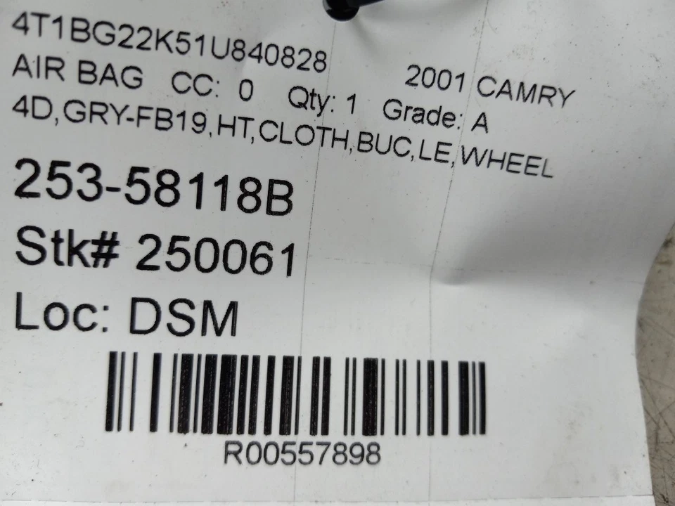 Air Bag Driver Leather Steering Wheel Fits 00-01 CAMRY Foto 4 de 4