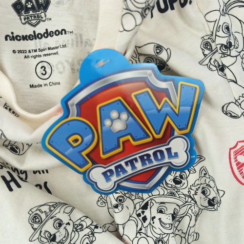 Paw Patrol Boys T-Shirt Size 3 Short Sleeve Tee Cream Licensed New with Tags - Bild 4 von 6