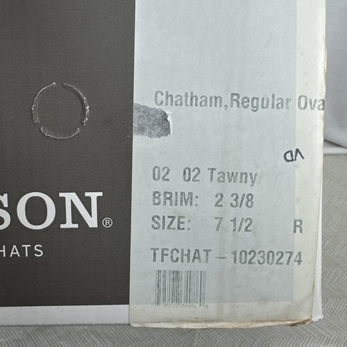 Stetson Men's 7 1/2 The Sovereign Chatham Wool Hat Twany Fedora Oval Ribbon Trim - Picture 2 of 11