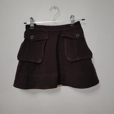 Burberry girls burgundy skirt with pockets size 6