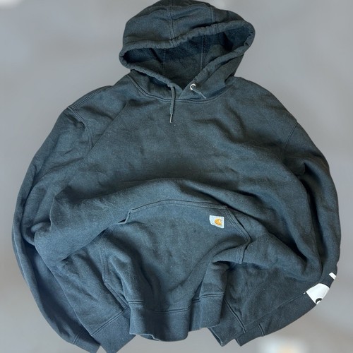 Carhartt men’s xxl black hoodie arm spell out workwear casual work - Picture 9 of 9