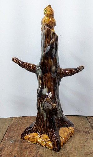 Portavasos Cramer 1979 Cerámica Árbol Búho Sin Tazas 15" Marrón Tostado - Imagen 5 de 14