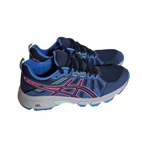 Asics Gel Venture 7 Damenschuhe Größe 8 marineblau pink Laufen Jogging Turnschuhe - Bild 2 von 10