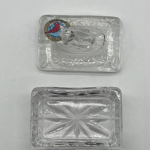 Hofbauer Byrdes Collection German Crystal Small Lidded Trinket Box 2.25x1.5” VTG - Picture 5 of 11