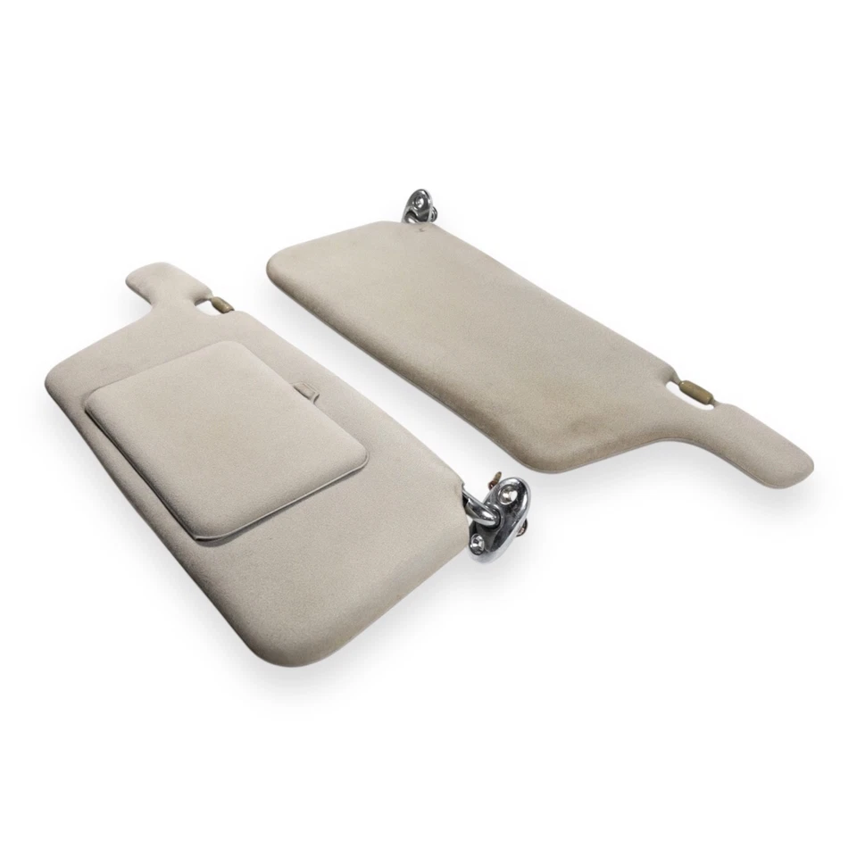 1988-1990 Honda Accord Driver & Passenger Side Sun Visor Pair Set Tan Brown - Image 3 of 4