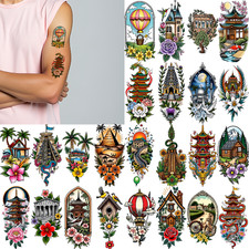 9pcs Temporary Tattoo Waterproof Long-lasting Body Stickers Nature Designs