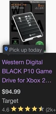 Western Digital WD BLACK P10 2TB Portable External Game Hard Drive For XBOX 