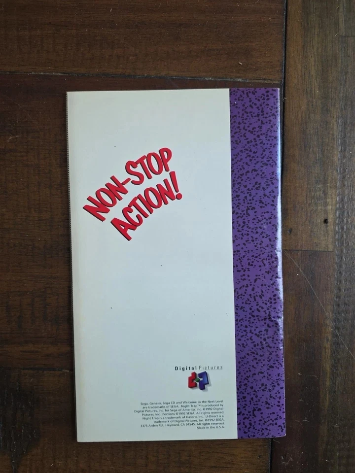 Sega CD Night Trap 1st Print Red Box Release (1992) Complete in Box with Manual - Image 4 of 4