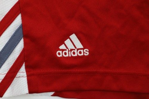 Vintage Adidas Mens Medium Spell Out Striped Running Jogging Soccer Shorts Red - Picture 5 of 11