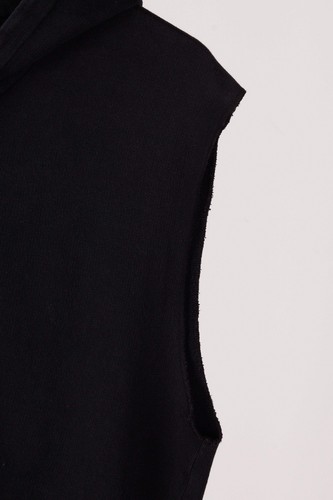 Balmain SS13 'Sleeveless Side Zippers' Hooded Sweatshirt Black (2013) - Picture 8 of 9