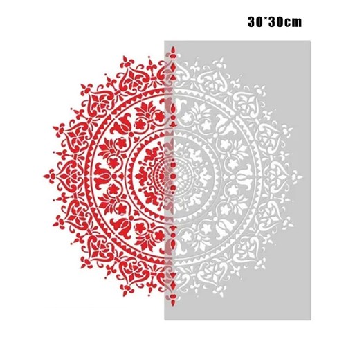 Large Mandala Painting Template Reusable Stencil for Floor Wall Tile Furniture - Picture 2 of 14