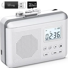 Portable Cassette Player Recorder ConverterCassette to MP3 via SD Card Walkma...