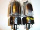 One Matched Pair of 6L6GC Tubes by GE, One Branded Westinghouse, High Ratings