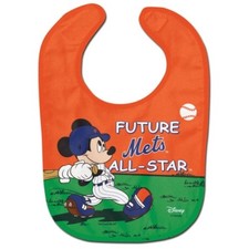NEW YORK METS MICKEY MOUSE BABY BIB DISNEY MLB OFFICIALLY LICENSED