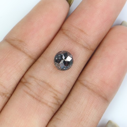 1.19 CT Natural Loose Round Shape Diamond 6.45 MM Salt And Pepper Diamond NQ2466 - Picture 3 of 8