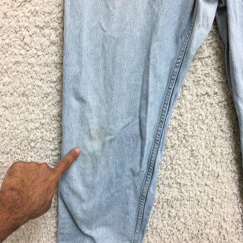 VINTAGE Levis 550 Jeans 36x36 Herren blau orange Tab Relaxed Fit helle Waschung Denim - Bild 5 von 16
