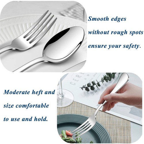 18/10 Stainless Steel Silverware Set 20-Piece Fancy Flatware Cutlery Set for ... - Picture 6 of 7