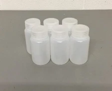 NEW (6) Nalgene Packaging Bottles, 125ml 4oz, Wide Mouth, HDPE