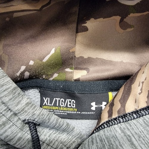 Under Armour Storm Icon Caliber Hoodie Mens Size XL 1279836 Heather Gray Camo - Picture 2 of 11
