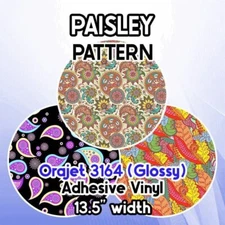 Paisley Patterned Adhesive Vinyl 13.5" ROLL **FREE SHIPPING**