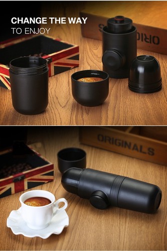 Prensa manual portátil cafetera de cápsulas de café espresso máquina de café de plástico 70 ml - Imagen 6 de 10