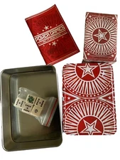 Phillip Morris Poker Game Card Set Fir/ Sealed Card Deck/ Book Of Rules/ Tin Box
