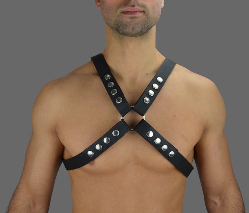 aw670 LEATHER chest HARNESS,LEATHER HARNESS/HARNAIS en CUIR/GAY leather body harness - Picture 1 of 4