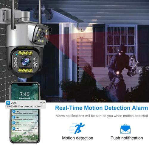 4G SIM 4MP Wifi IP Camera Dual Lens Security Ai Human Monitor Night CCTV Video - Picture 49 of 79