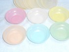 Vintage Set of 6 Small Tupperware Pastel Fruit Berry Bowls 4 oz. # 154 w lids
