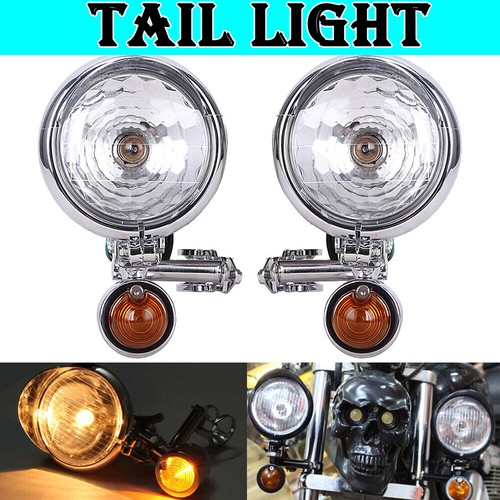 Indicators Blinkers Lights Steel bar Halogen Fit For 2004-2011 Honda Shadow