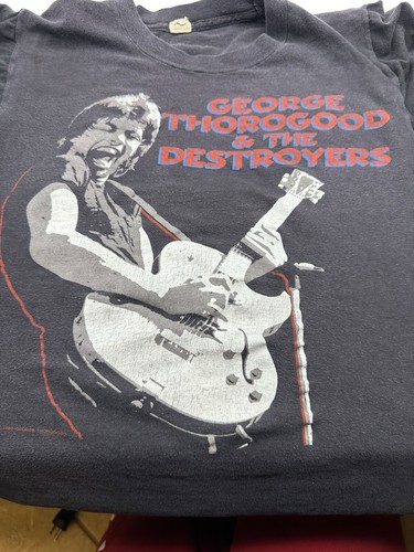 Maglietta George Thorogood Destroyers 1985 Medium Maverick Tour double face vintage - Foto 23 di 24