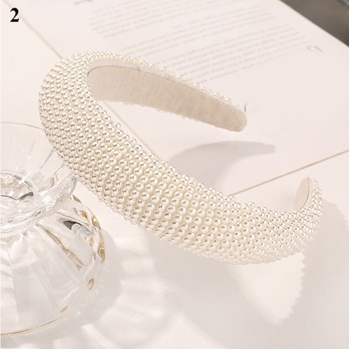 Accesorios para el cabello barroco blanco negro perla diadema brillante diadema ancha Lux ♡ - Imagen 13 de 19