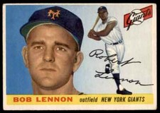 1955 Topps Bob Lennon b New York Giants #119