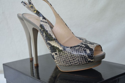 Giuseppe Zanotti Shoes Heels Reptile Slingback Pump Koka 105 Pl. Sand Rocia - Picture 3 of 4