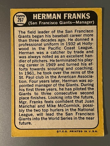 1968 Topps Baseball Singles - 1-457 -- Pick Your Card - Complete Your Set - Picture 289 of 501