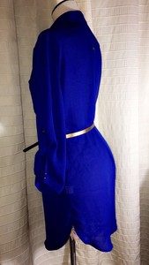 Xtaren-Blue-Short-Dress-Front-bottoms-one-Pocket-on-left-side-Summer-Soft