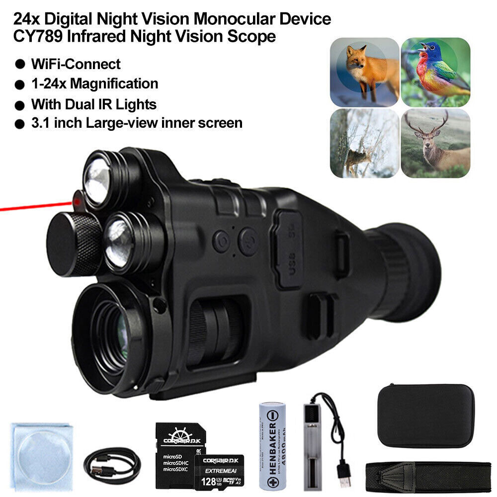 Nachtsicht moncular CY789 24x Zielfernrohr Wifi 1080P 850/940nm Infrarotkamera - Bild 25 von 39
