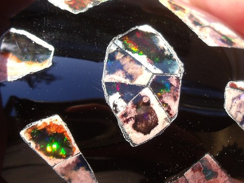 850 CTS Black Obsidian Turtle with Cantera Fire Opal Inlay - Picture 19 of 23