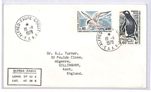 FRENCH ANTARCTICA Cover TAAF *PENGUIN* 1f40c Manchot Papou 1978 {samwells}PH10 - Picture 2 of 12