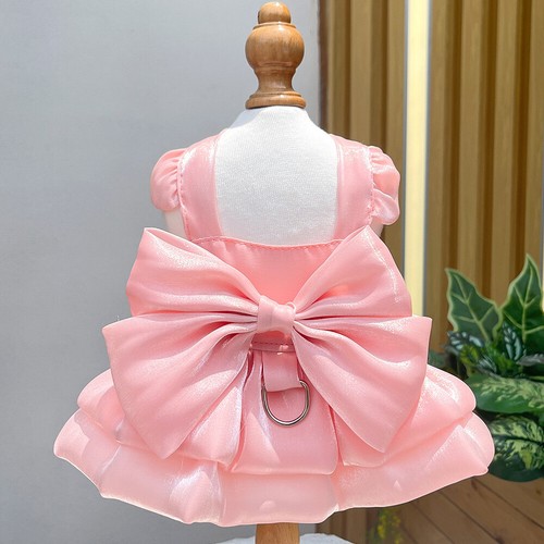 Pet Dog Wedding Dress Small Dog Cute Funny Fancy Dress Up Halloween Dog Costume - Picture 20 of 29