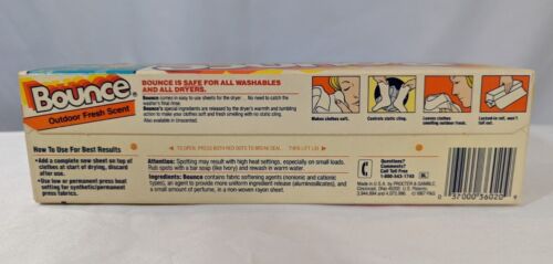 Vintage 1987 Hüpfstoff Weichspüler Trockner Blätter Outdoor frisch ungeöffnet seltene Box - Bild 3 von 6
