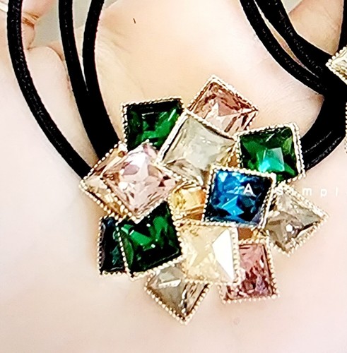 Eleganter Barock Strass Haargummi - Vintage-inspirierter Legierung Pferdeschwanz Halter - Bild 2 von 4