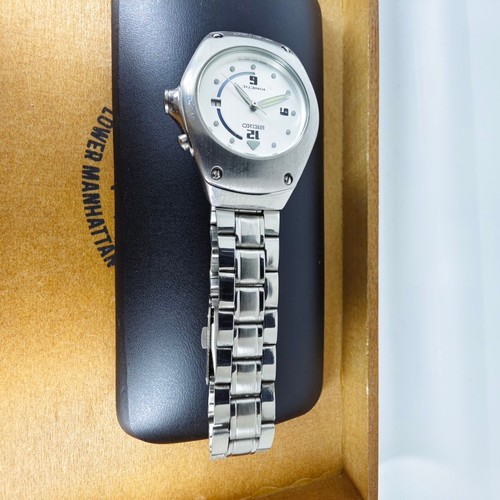 Seiko Arctura Kinetic Rare Retro 3M22-0G00 Quartz Silver Dial Date Men's Watch - Picture 8 of 12