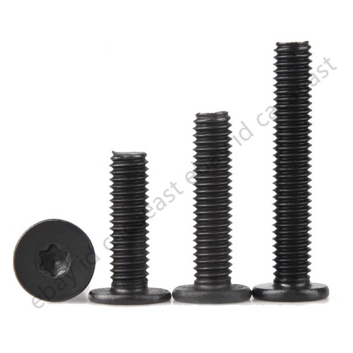 Black 304 Stainless Steel Torx Socket Utrathin Flat Head Screws M2 M2.5 M3 M4-M8 - Picture 12 of 12