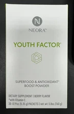Neora Youth Factor Superfood & Antioxidant Boost Powder 30 Pkts - New!  Exp 2027