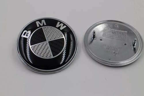 (82MM+74MM) Emblem Carbon Optic for B-M-W Bonnet Tailgate E46 E90 E92... - Picture 2 of 2